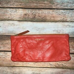 Je Ne Sais Quoi Orange Leather Wallet